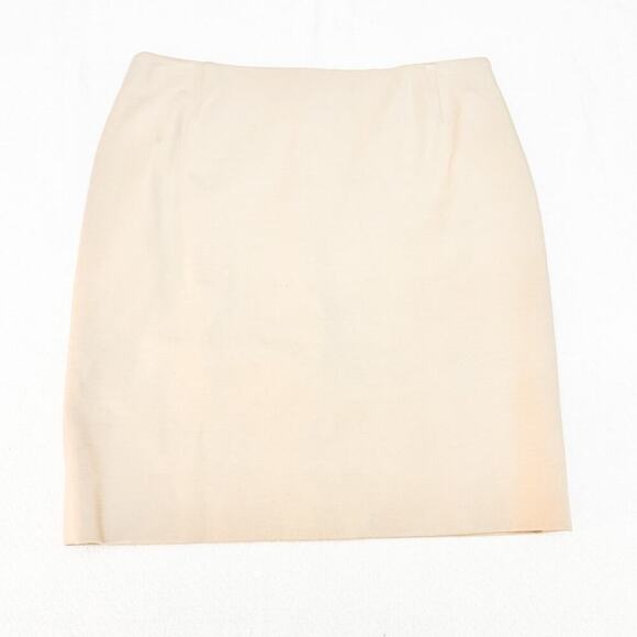 Akris Punto Light Brown Cream Nude Pencil Skirt Mint Size 6 - Picture 1 of 7